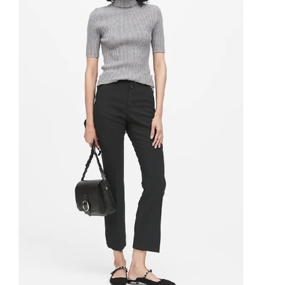 NWT BR High Rise Flare Button Fly Pant 4L c324 - Picture 3 of 5